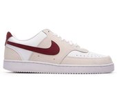Nike - Zapatilla Court Vision Low, Mujer, White-Dragon Red, 8 USA