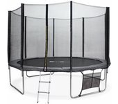 sweeek Cama elástica 370cm con pack de accesorios, gris