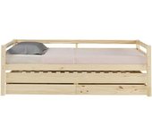 ID Kids Sofá cama con cama nido madera maciza 90x200 cm