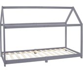 ML-Design Cama infantil madera gris 206,5 x 141,5 x 98 cm