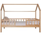 MueMue Cama casita con barandilla madera pino 90x190cm