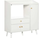 Homcom Aparador para microondas blanco 90 x 30 x 94 cm