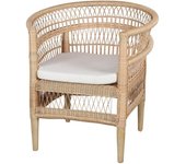 MISTERWILS Sillón de ratán natural malawi - natural - 84x76x70