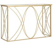Mauro Ferretti Consola de metal dorado con espejo cm 120x40x80
