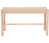 House Nordic Banco de madera y cuerda trenzada l80cm - natural