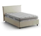 Dmora Cama tamaño queen en tejido beige 120x190 cm