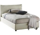Dmora Cama tamaño queen en tejido beige 120x190 cm