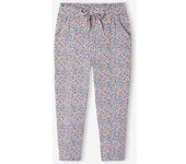 VERTBAUDET Pantalón pesquero vaporoso con estampado de flores, para niña vainilla