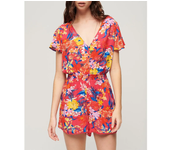 Superdry Vestido Corto De Manga Corta Beach Playsuit