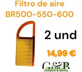 FILTRO DE AIRE BR500 BR550 BR600 PACK 2 UNIDADES