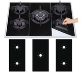 1 Set 5-Hole Gas Stove Pad Protective Cover Kitchen Cleaning Anti-dirty Non-stick Pad Reusable Stovetop Scratch Protector Pads