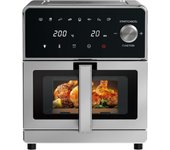 SWISSLINE - SWISS LINE - FREIDORA SIN ACERITE - Freidora de Aire XXL 10 L – 2100W Air Fryer con Doble Resistencia Arriba y abajo | Freidora sin Aceite con Ventana, 8 en 1,Diseño metálico de 360°, Pantalla Táctil, Recetas para Freír Fácilmente