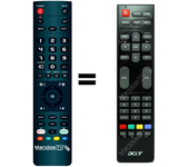 Mandos.tv AT2358MWL para ACER mando a distancia programado