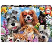 Educa Puzzle Infantil Selfie de Mascotas 200 Piezas 19293