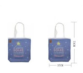 Bolso de hombro de compra con estampada de los dubujos doble cara . de tela loneta.estampada dibujos personalizada.gran capacidad
