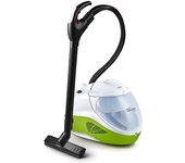 Polti Vaporetto Lecoaspira FAV80_Turbo Intelligence, limpiador a vapor y aspirador con filtro de agua, ideal para personas con alergias, función ECO, 6 BARES de potencia de vapor, 15 accesorios, blanco/verde