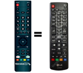 Mando a distancia programado para TV modelo 55UH660V de LG