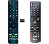 Mandos.tv 55UH600V para LG mando a distancia programado