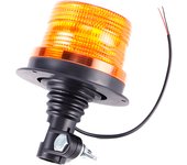 Rotativo Luz LED de Advertencia. Luz Emergencia Impermeable IP67. Luz de Aviso en Carretera para Tractor, Camión con Homologación E MARK/CE, Fijación por Cable a Mástil de 22 cm (DC 10-30V).