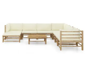 VIDAXL 3058229 conjunto de muebles modernos para el jardín con 9 piezas fabricadas en bambú vida xl