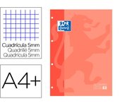 Recambio Oxford Color 1 - encolado y tapa de cartón duro - 80 hojas dinA4 - papel 90 gramos - cuadricula 5x5 - optik papel