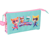 Maletas y bolsas Estuches Safta Estuche Triple Superkitties Azul
