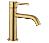 GME Sirio Grifo monomando para lavabo fabricado en latón con un acabado en color oro PVD cepillado 3170OR