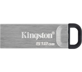 Kingston datatraveler kyson memoria usb 512gb - 3.2 gen 1 - 200 mb/s en lectura - diseño metalico - color plata (pendrive)