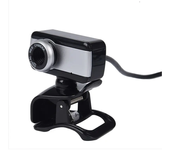 WebCam con Micrófono 480p / USB2.0 + Jack 3.5mm/ Modo Night Visión,Webcam Web Cam CMOS Camara web con Micrófono USB 2.0 para PC 3 mpx 6 led