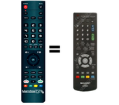 Mandos.tv LC26AD5E-BK para SHARP mando a distancia programado