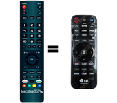 Mandos.tv BX327 para LG mando a distancia programado