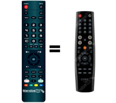 Mando a distancia programado para TV modelo RC-057 de COBY