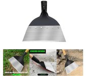 2 palas de limpieza para exteriores, pala de jardín, pala para malezas, pala de jardín, herramienta multifuncional de acero inoxidable para desmalezar