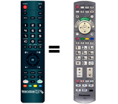 Mandos.tv N2QAYB000489 para PANASONIC mando a distancia programado