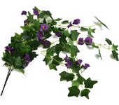 1pc Artificial Plants Vines Morning Glory Hanging Silk Flowers Vine Indoor Outdoor Garden Wall Hanging Decor Fake Flower Rattan