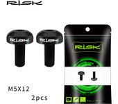 RISK 2pcs Bike Bottle Holder Screw Titanium Alloy MTB Bicycle M5x12 Cage Bolts Fixing Air Pump Bracket Screws For Cycling Repair