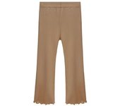 Children Capris Summer Thin Ice Silk Solid Color Pants New Girls Fashion Casual Solid Color Leggings Thin Ribbed Flared Pants
