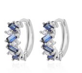 Rainbow Cubic Zirconia Hoop Earrings For Women 2023 Trending Round Gold Plated Stainless Steel Earrings Luxury Jewelry Gifts