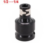 1pcs Impact Socket Adapter Converter 1/2 To 1/4 1/4 3/8 Square Nut Quick Wrench Ratchet Adapter With Hexagon Socket Hand Tools
