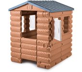 FEBER - Camping Cottage, cabaña de juegos, una casita de juguete inspirada en la naturaleza y con aspecto de madera, con ventanas y puerta abatibles,niños y niñas a partir de 1año, Famosa (FEB05000)