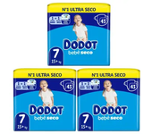 DODOT Pañales Bebé Seco T-7 43 Unidades