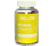 Chic & Love Bronze Vitamins, Bronceado Más Intenso Y Duradero. 60 Gominolas Sabor Naranja Con Cobre Y Vitamina C.