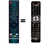 Mandos.tv TV-35S para GIGATV mando a distancia programado