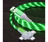 Cable de carga rápida para Xiaomi Redmi, iPhone, Samsung, Huawei, 3 en 1