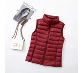 Women sleeveless women's ultra light down vests slim jacket girl gilet plus lightweight windproof warm waistcoat
