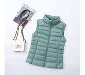 Women sleeveless women's ultra light down vests slim jacket girl gilet plus lightweight windproof warm waistcoat
