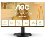 Aoc monitor 27” led ips fullhd 1080p 100hz - respuesta 1ms - angulo de vision 178° - altavoces incorporados - hdmi, vga, audio - montaje vesa