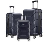 Maletas de Viaje Rígidas ABS,Maleta Trolley Cabina Ligero Duradero con 4 Ruedas Dobles Giratorias y Cierre TSA (S M L )