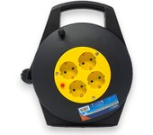 Regleta 10M - Cable Eléctrico con Enrollador - 4 Tomas - 230V - 50Hz - 1100W - 3200W - ExtraStar.