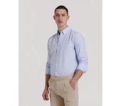 CAMISA DE HOMBRE RAYAS OXFORD ML JVZ - Camisa de hombre con rayas en tejido oxford de manga larga de la marca JVZ